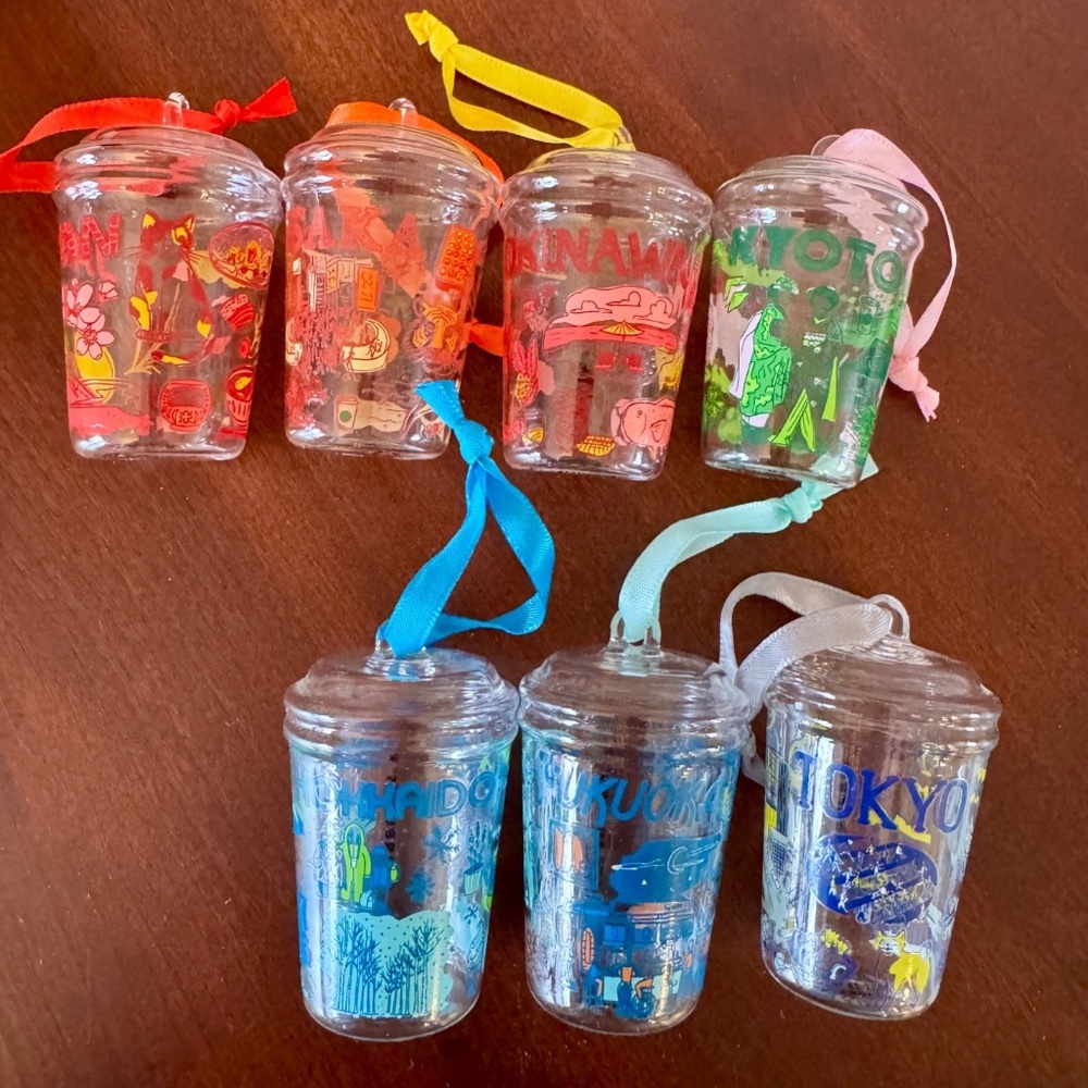 Starbucks Japan Kyoto Osaka Been There Series Ornaments Entire Series Set of 7